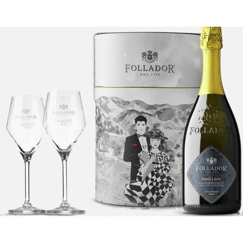 FOLLADOR Fosélios Prosecco DOCG Millesimato Brut ajándékcsomag 